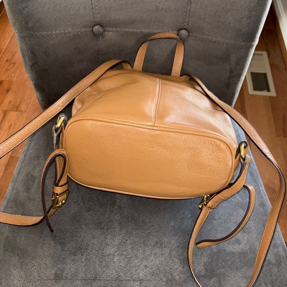 Coach 24385 British Park Tan Leather Backpack Nice - Picture 7 of 8